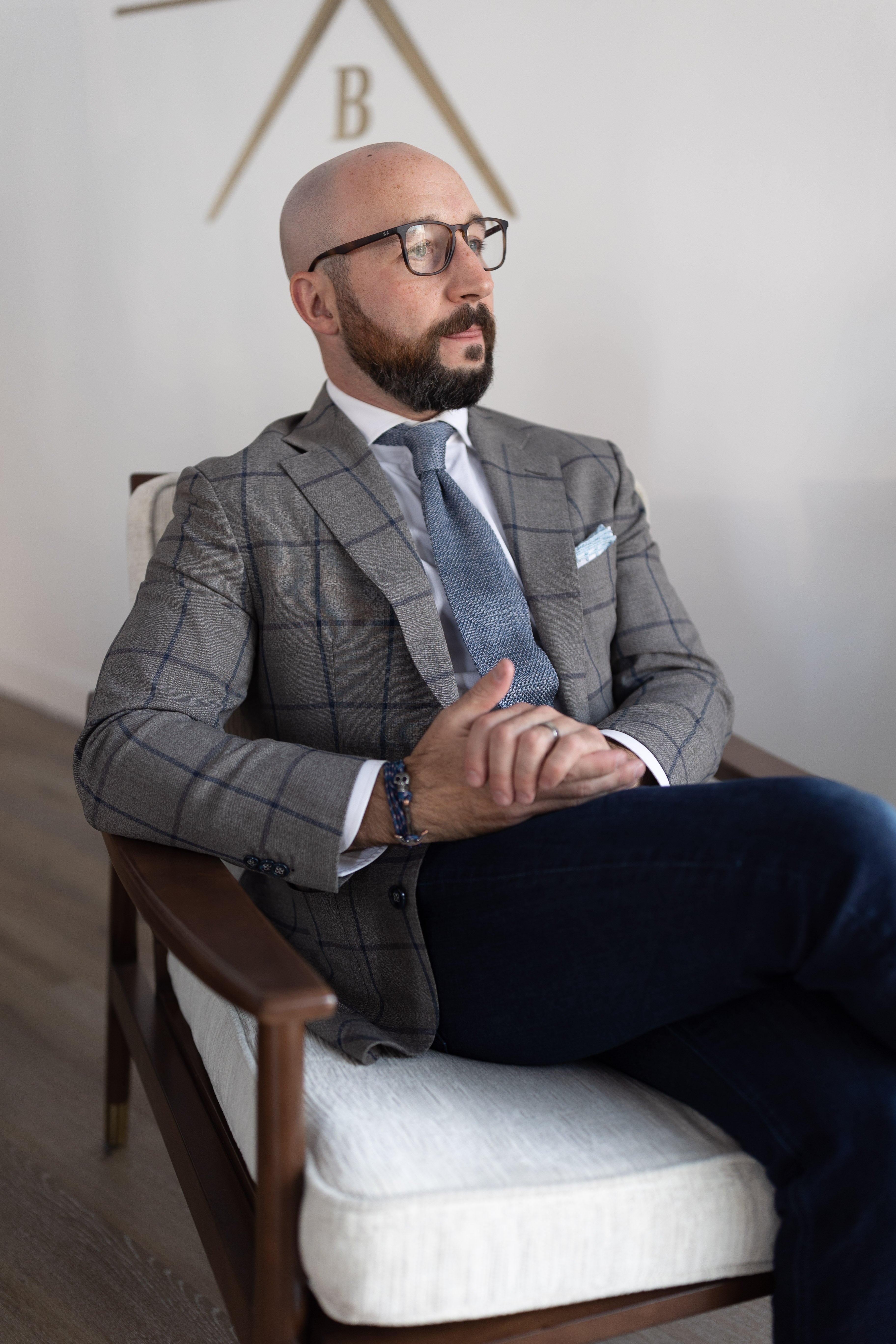 Light Blue Melange Knit Tie